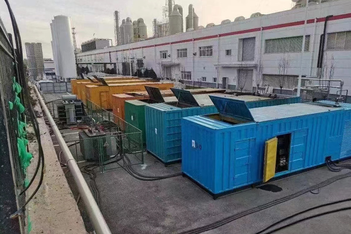 囊谦发电机租赁施工现场